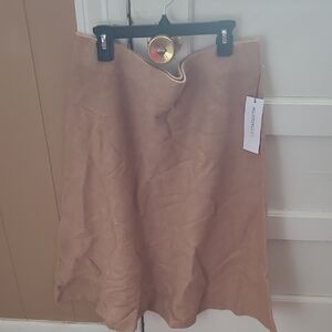 Liz Claiborne A-Line Skirt in Tan